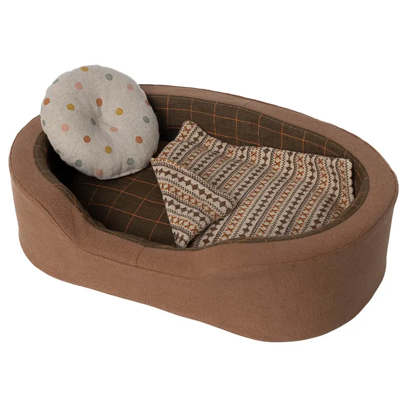 Dog Basket in Brown by Maileg