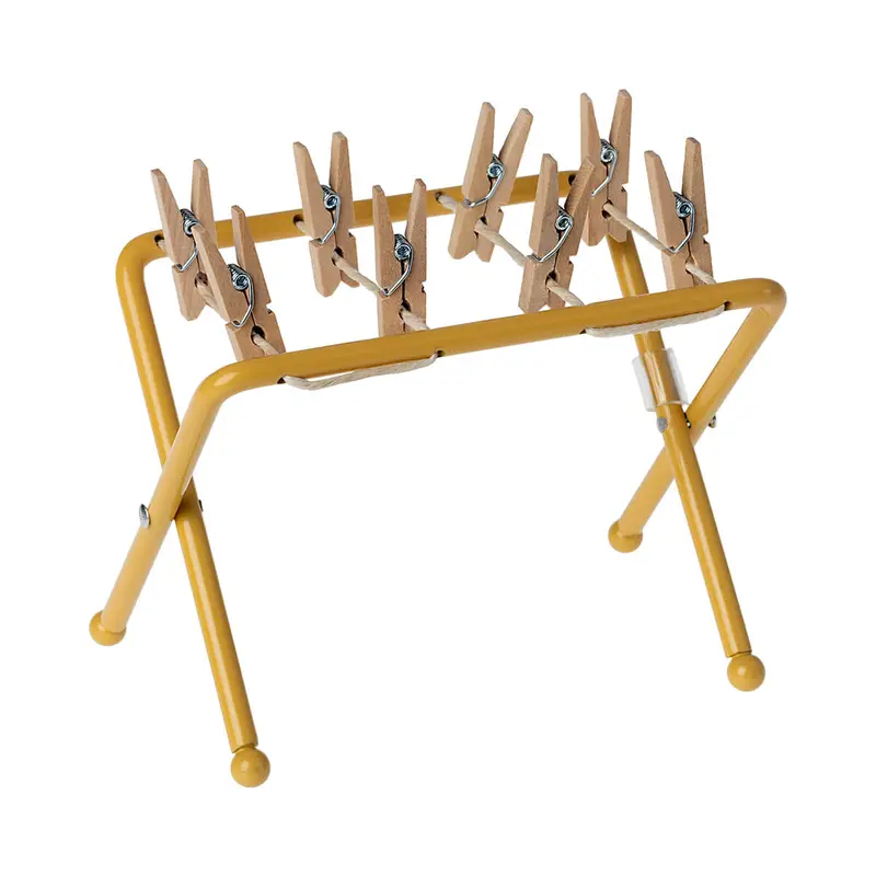 Drying Rack With Pegs in Yellow Ochre by Maileg