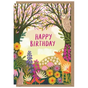 Enchanted Woods Birthday Greetings Card by Bonbi Forest for Earlybird Designs