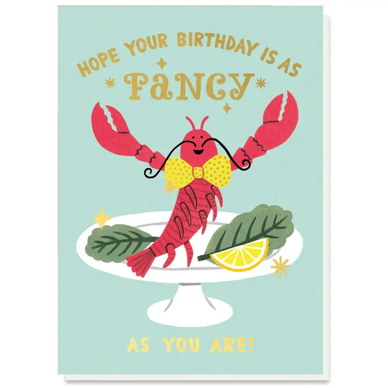 Fancy Birthday Greetings Card by Holly Maguire for Stormy Knight