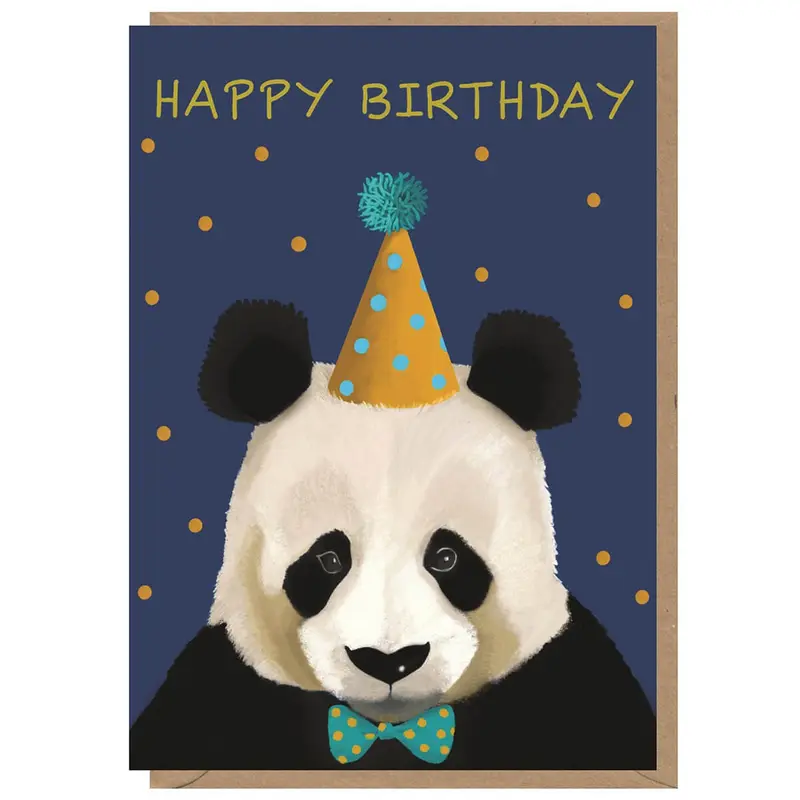 Giant Panda Birthday Greetings Card by Bex Parkin for Earlybird Designs
