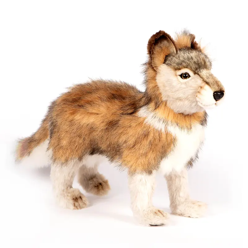 Grey Wolf Cub Standing (44cm) by Hansa