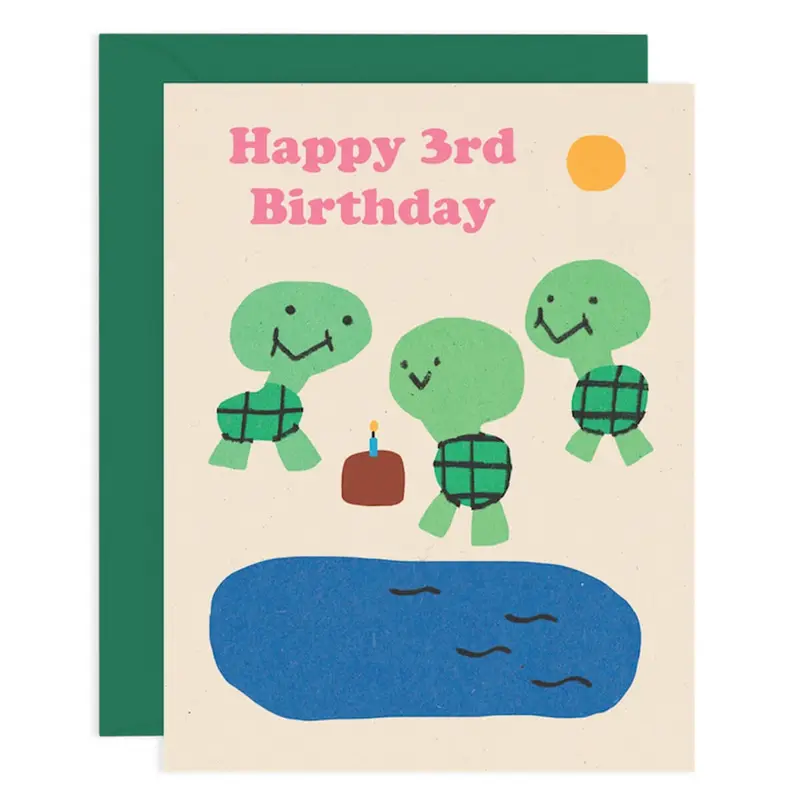 Happy 3rd Birthday Age Greetings Card by Maria Ramos for Wrap