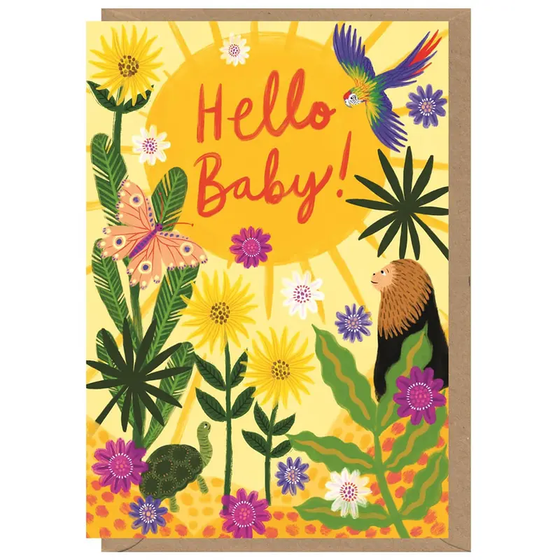 Hello Baby Greetings Card by Bonbi Forest for Earlybird Designs