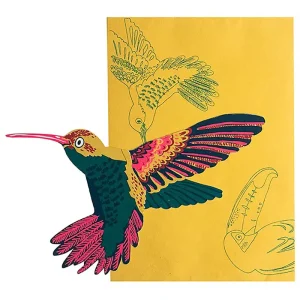 Hummingbird Shaped Greetings Card by East End Press