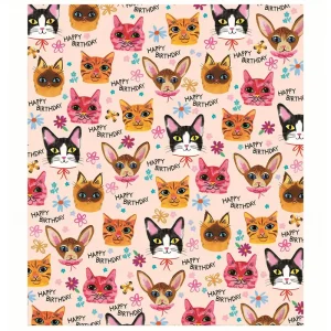 Kitsch Cats Gift Wrap by Emma Jayne for Earlybird Designs