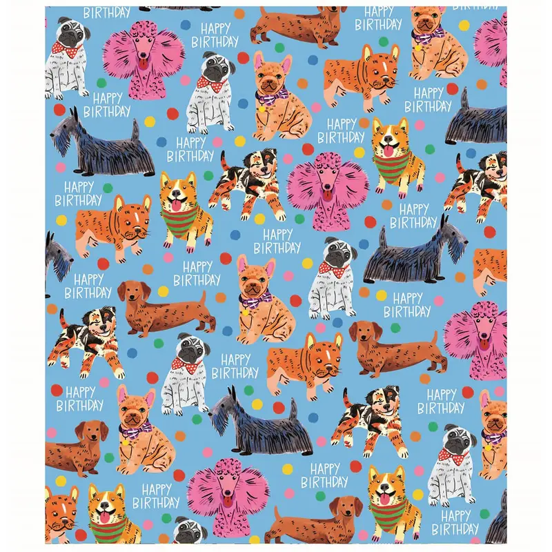 Kitsch Dogs Gift Wrap by Emma Jayne for Earlybird Designs