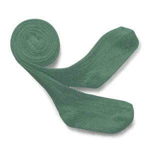 Louise Ribbed Tights in Celadon by Collegien