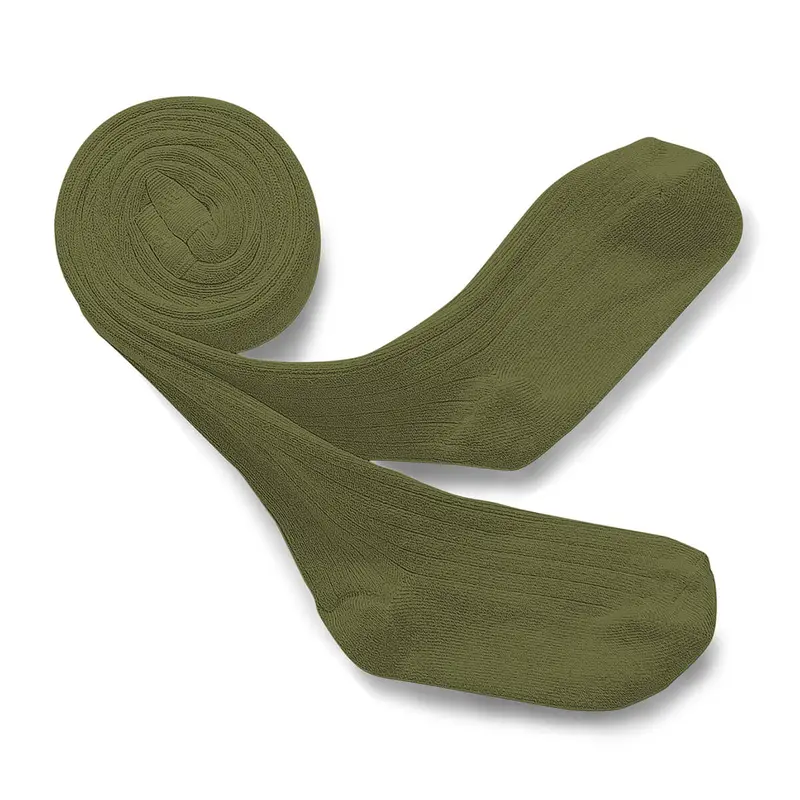 Louise Ribbed Tights in Olive Du Luberon by Collegien - Last One In Stock - 2 Years