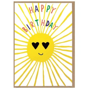 Neon Sunshine Greetings Card by Dominic Early for Earlybird Designs