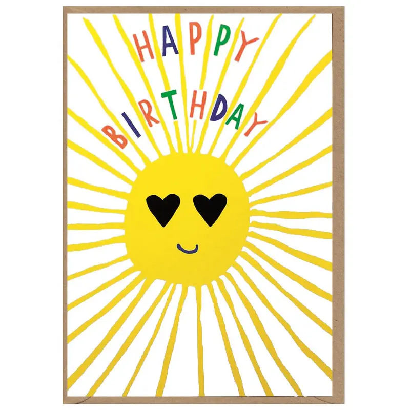 Neon Sunshine Greetings Card by Dominic Early for Earlybird Designs