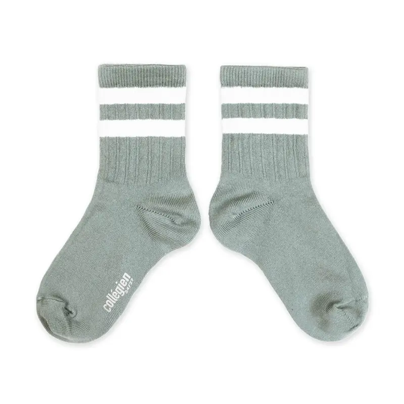 Nico Ribbed Varsity Crew Socks in Aigue Marine by Collegien