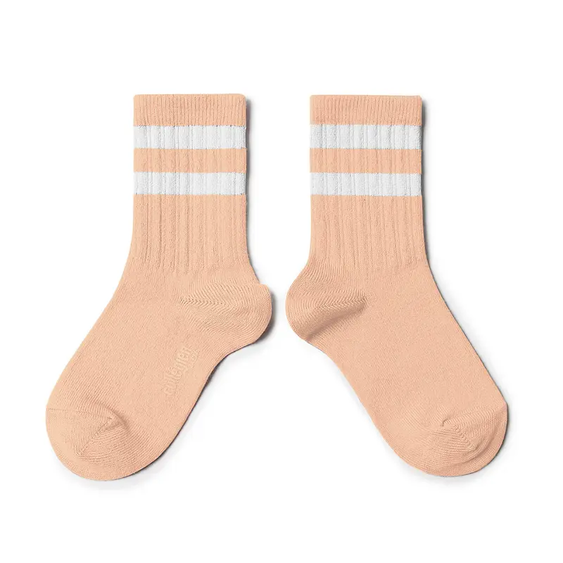 Nico Ribbed Varsity Crew Socks in Sorbet by Collegien