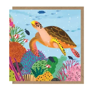 Underwater Turtle Greetings Card by Emma Jayne for Earlybird Designs