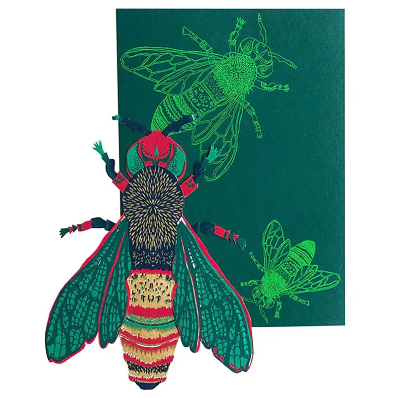Wasp Shaped Greetings Card by East End Press