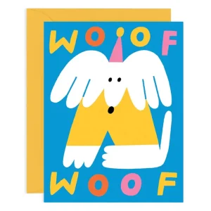 Woof Woof Dog Greetings Card by Susie Hammer for Wrap