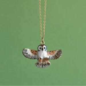 Barn Owl Ceramic Pendant by Camp Hollow