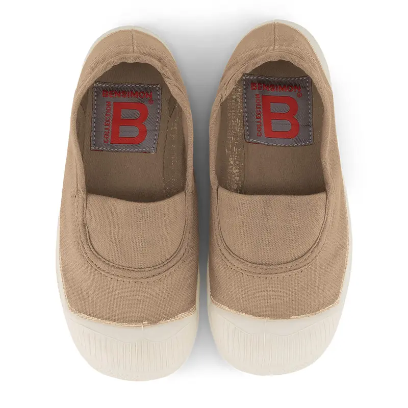 Elastic Tennis Shoe in Shell by Bensimon