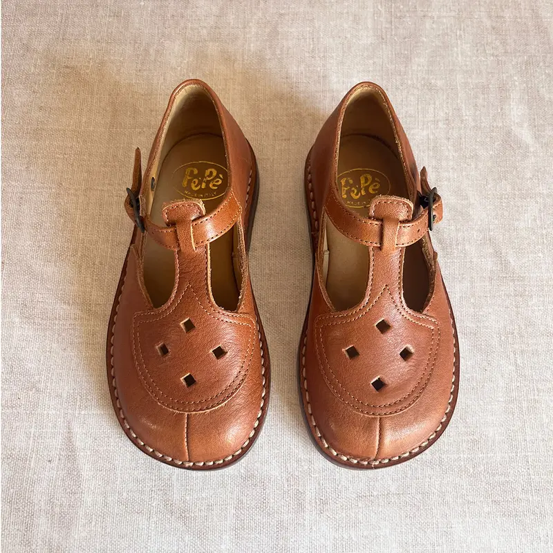 Ezra Cut Out Sandals in Kava Brown by PP