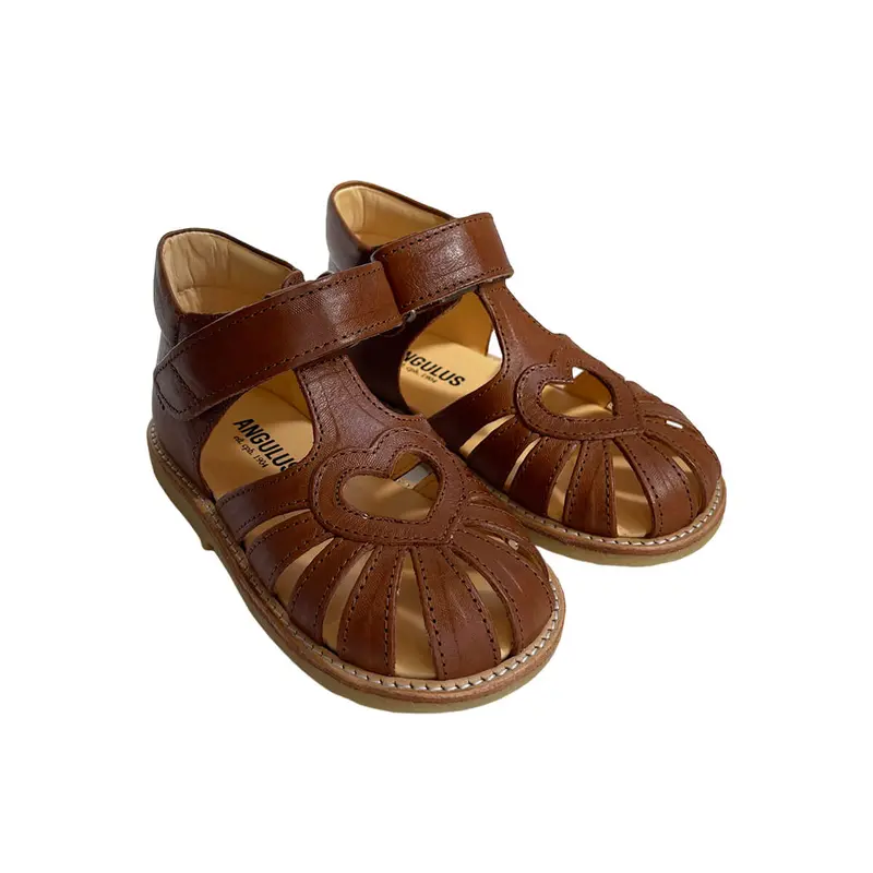 Heart Starter Sandals in Cognac by Angulus - Last Ones In Stock - 22-25 EUR