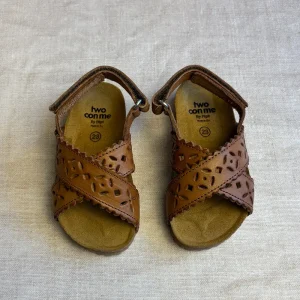 Ida Cut Out Sandals in Cuoio Brown by PP