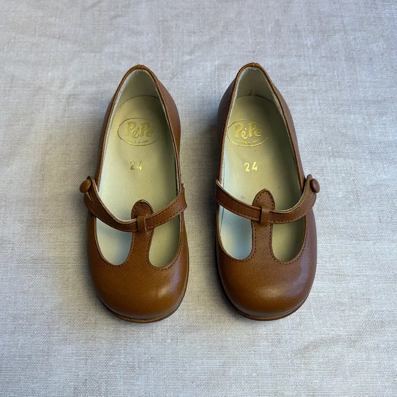 Lulu T Bar Shoes in Tobacco by PP