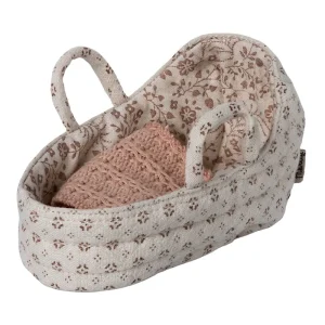 Mini Carrycot for Baby Mouse (10cm) in Natural by Maileg