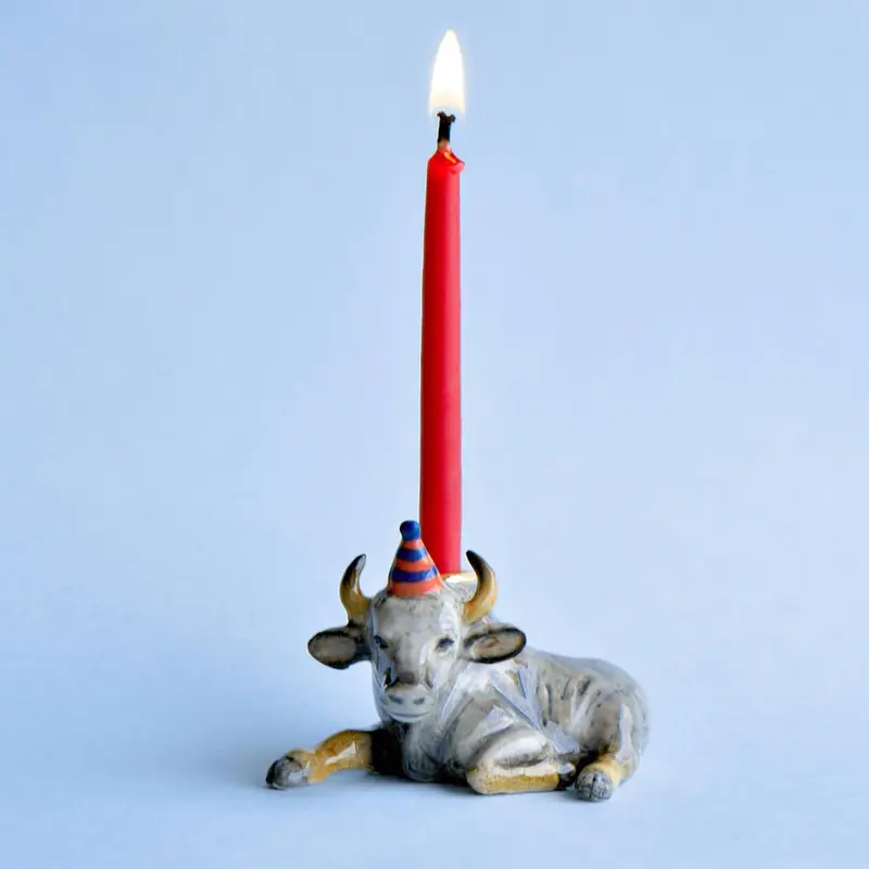 Ox Ceramic Cake Topper by Camp Hollow