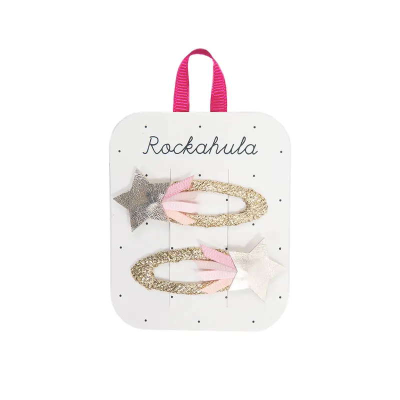 Shooting Star Hair Clips in Gold by Rockahula
