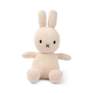 Small Organic Cotton Knit Miffy in Pink and Yellow Melange (23cm) by Bon Ton Toys