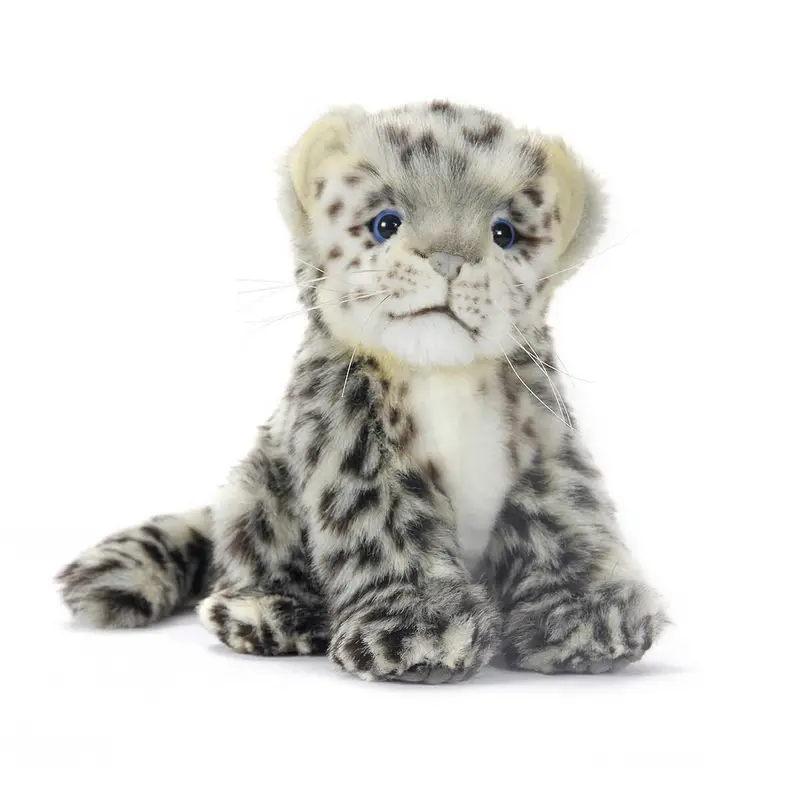 Snow Leopard Cub Sitting (18cm) by Hansa