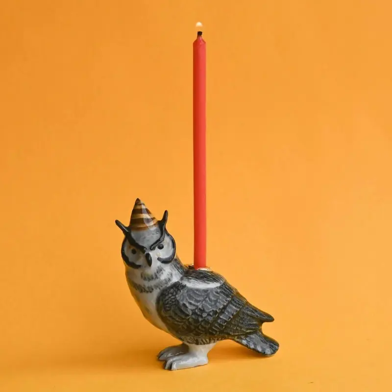 Wise Owl Ceramic Cake Topper by Camp Hollow