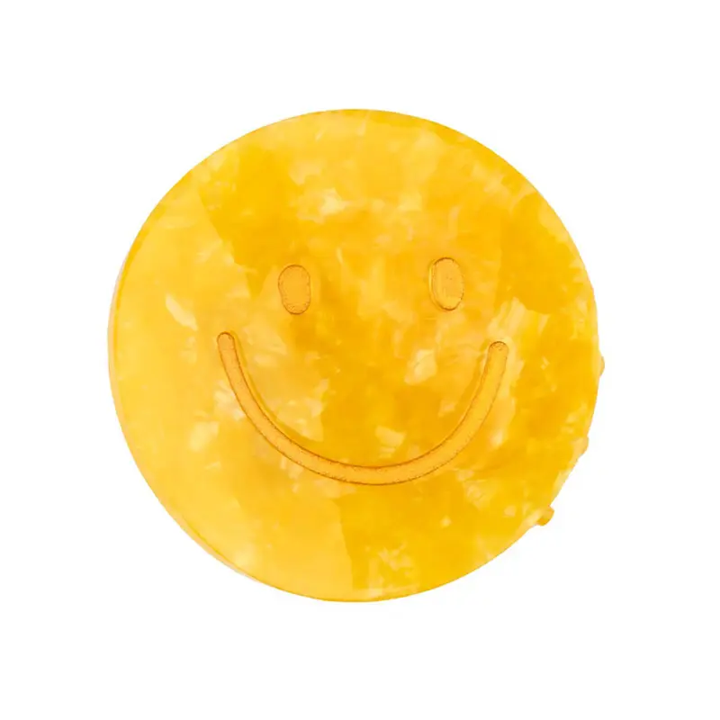 Yellow Smiley Hair Claw by Coucou Suzette