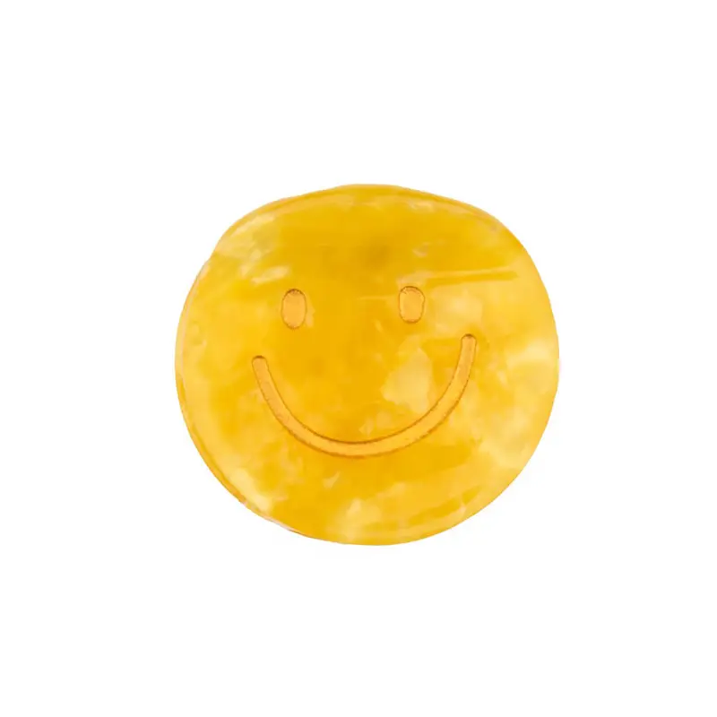 Yellow Smiley Mini Hair Claw by Coucou Suzette