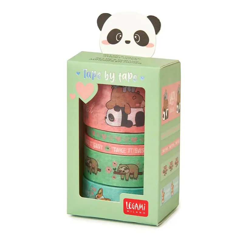 Animals Tape By Tape Box Of Five Paper Sticky Tapes by Legami