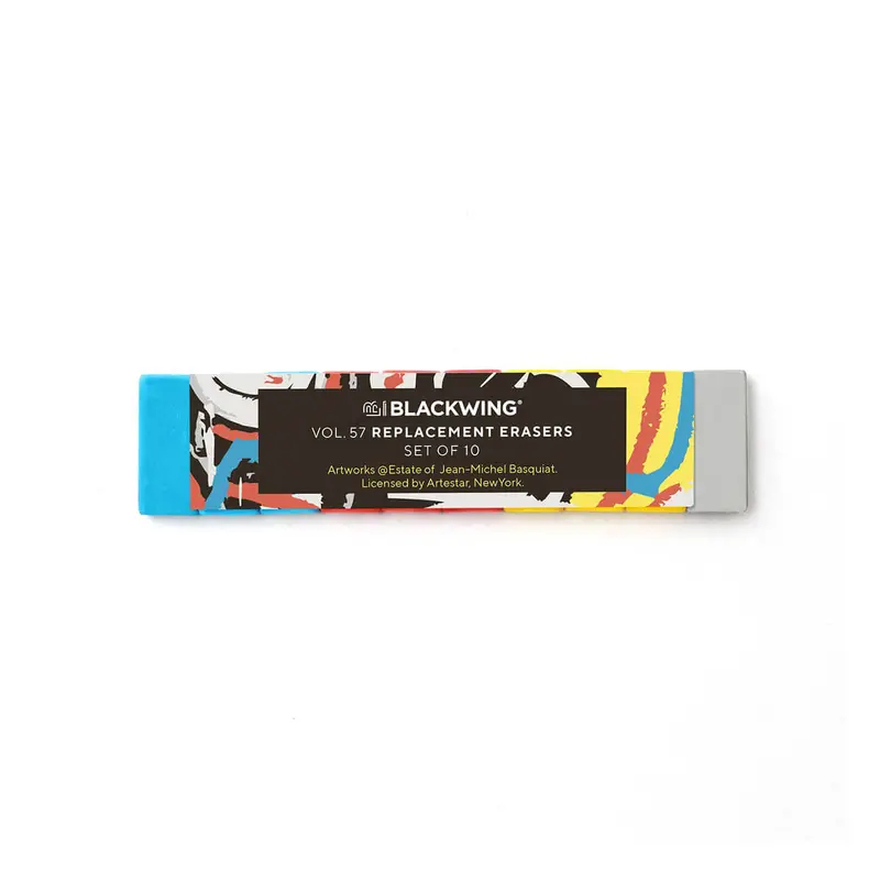 Blackwing Vol. 57 Jean-Michel Basquiat Pencil Replacement Erasers (Pack of 10) by Blackwing