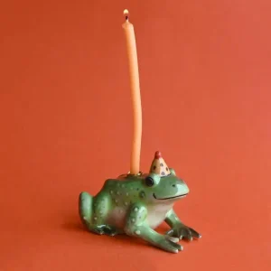 Charming Frog Ceramic Cake Topper by Camp Hollow