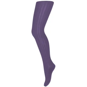 Cotton Rib Tights in Patrician Purple by MP Denmark