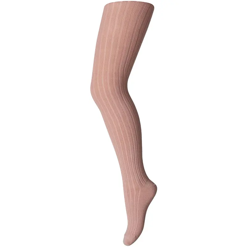 Cotton Rib Tights in Wood Rose by MP Denmark
