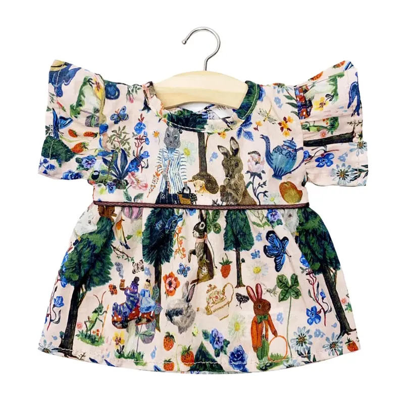 Daisy Dress (34cm Doll) in Alice Print by Minikane X Nathalie Lete
