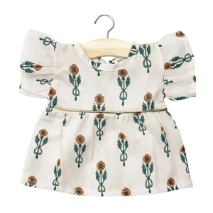 Daisy Dress (34cm Doll) in Nordic Flowers Print by Minikane