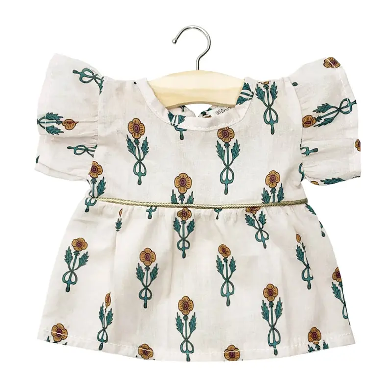 Daisy Dress (34cm Doll) in Nordic Flowers Print by Minikane