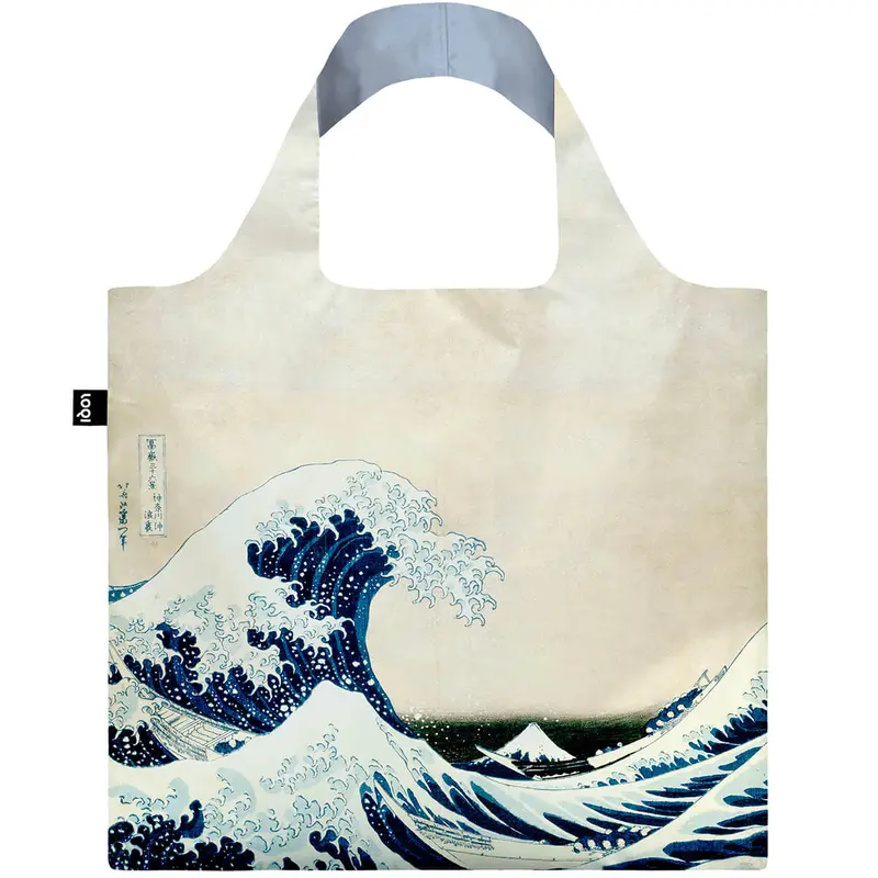 Katsushika Hokusai The Great Wave Recycled Shopping Bag by Loqi