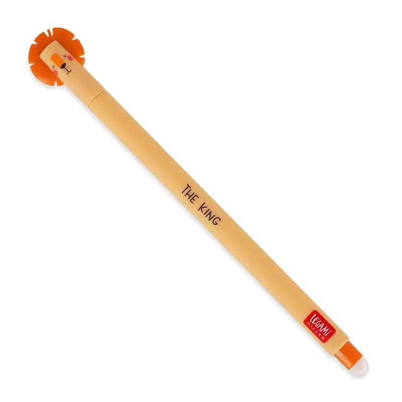 Lion Erasable Pen (Orange Ink) by Legami