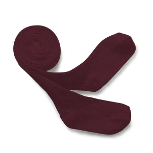 Louise Ribbed Tights in Bordeaux Grand Cru by Collegien