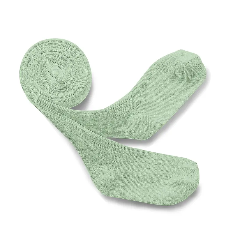 Louise Ribbed Tights in Verveine by Collegien