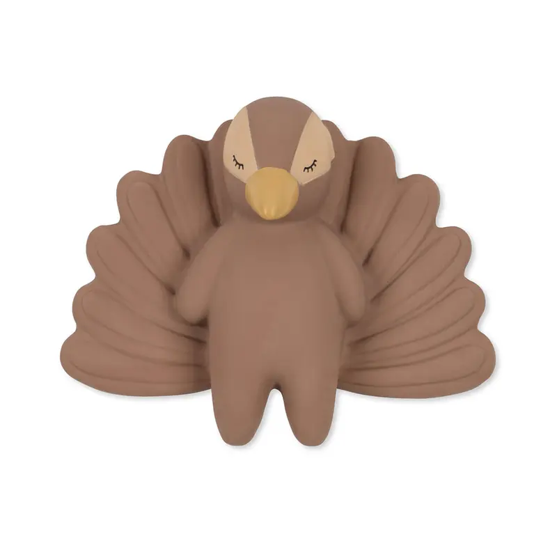 Peacock Teether in Blush by Konges Sljd