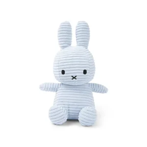 Small Corduroy Miffy in Ice Blue (23cm) by Bon Ton Toys