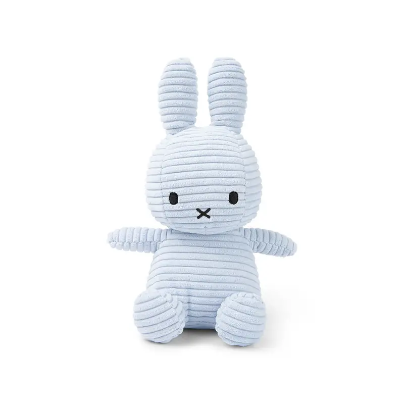 Small Corduroy Miffy in Ice Blue (23cm) by Bon Ton Toys
