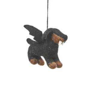 Spooky Sausage Dog Hanging Halloween Decoration by Felt So Good